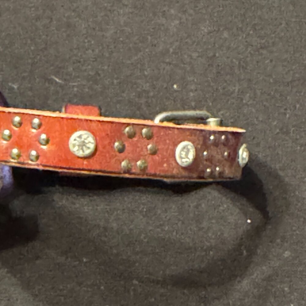 Vintage Handmade Leather Bracelet Studded - Picture 3 of 3